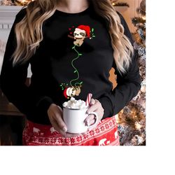 merry slothmas cute sloth christmas tree xmas gift t-shirt, sloth christmas sweatshirt, sloth merry christmas sweatshirt