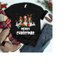 basset hound christmas cute shirt,basset hound christmas sweater, basset hound dog mom shirt, funny basset hound dog lov