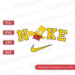 bart simpson cartoon character svg for cricut