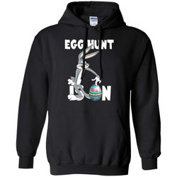 agr egg hunt is on hunting easter eggs season bugs bunny hoodie