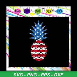 pineapple america flag, american svg, 4th of july svg, fourth of july svg, patriotic american svg, independence day svg,