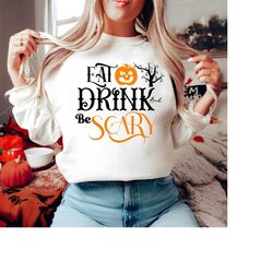 eat drink and be scary svg & png, halloween horror clipart sublimation png, halloween svg, horror svg, horror movie png, scary horror svg