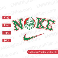 christmas grinch face cartoon character svg for cricut