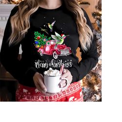 funny hummingbird christmas tree t shirt, hummingbird christmas sweatshirt,cute hummingbird christmas, christmas humming