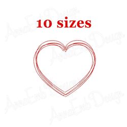 heart embroidery design. mini heart embroidery. love. valentines day. machine embroidery design. heart frame. embroidery