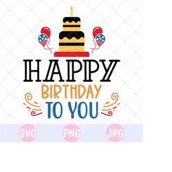 happy birthday to you svg, png, birthday svg, birthday clipart, birthday card for granddaughter niece daughter goddaughter little girl