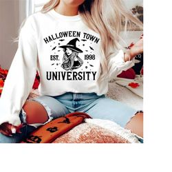 halloween town university svg, halloween gril face svg, spooky season svg, spooky vibes svg, vintage, retro, witch svg, halloween witches