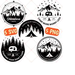 camping svg bundle, camping hoodie svg, camping life svg, happy camper svg, camping shirt svg, hiking svg, cut files for cricut, silhouette