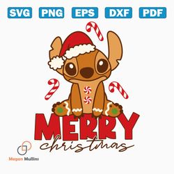 cute stitch christmas cartoon character svg download file