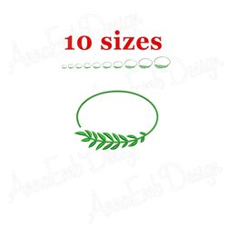 laurel wreath embroidery design. wedding embroidery. laurel wreath design. mini laurel wreath. machine embroidery design