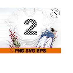 checkered birthday 2 - two race svg - car 2nd birthday - racing car svg - racing numbers