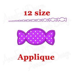candy applique embroidery design. candy mini embroidery design. candy silhouette. machine embroidery design.