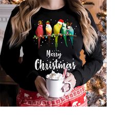 cute budgies bird christmas shirt,christmas sweatshirt budgies bird, budgies birdmerry christmas sweatshirt , budgies bi