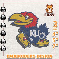 ncaa kansas jayhawks embroidery design, ncaa basketball embroidery design, machine embroidery design, instant download