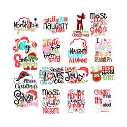 quotes christmas bundle svg, christmas tree svg,ornament svg, merry christmas svg, santa christmas digital download
