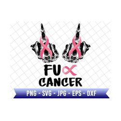 Breast Cancer Awareness Svg, Awareness Ribbon Svg, Cancer Ribbon Svg, Breast Cancer Ribbon Svg, Middle Finger Svg,Funny Cancer Awareness Svg