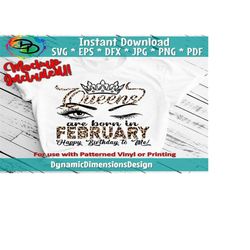 february girl svg, february birthday bday svg, lips svg, women born in february svg, tshirt design, leopard svg, png, vector, printable