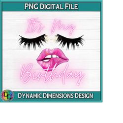 it's my birthday png sublimation design, birthday png, glitter birthday png, child birthday png, happy birthday png, digital download
