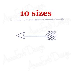arrow embroidery design. arrow mini. arrow pattern. machine embroidery design. arrow frame embroidery.