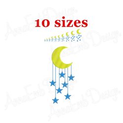 moon embroidery design. moon silhouette embroidery design. moon design. mini moon. baby embroidery machine embroidery de