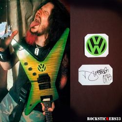 Dimebag Darrell Washburn D3 Dime Slime guitar stickers vinyl decal autograph without background