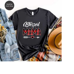 blessed mama christmas buffalo plaid christmas shirt,mama christmas shirt,mama christmas sweatshirt,mama christmas shirt