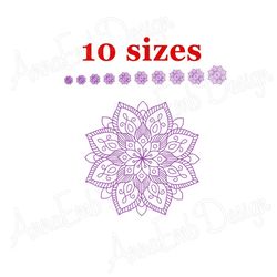snowflake embroidery design. mandala embroidery. machine embroidery. sacred geometry. wedding. flower embroidery design.