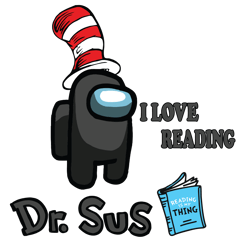 black dr sus svg digital file, dr seuss among us svg, dr sus svg, dr seuss svg, reading book svg, digital download