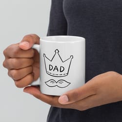 fathers day 11oz white ceramic coffee mug, dad gift