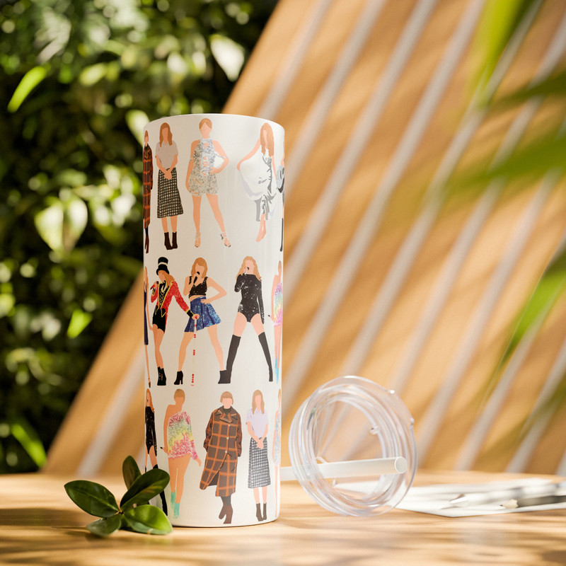 Swiftie Skinny Tumbler with Straw, 20oz  Swiftie Tumbler  Swiftie Gift  Taylor Swift Merch  Swiftie Merch - 1.jpg