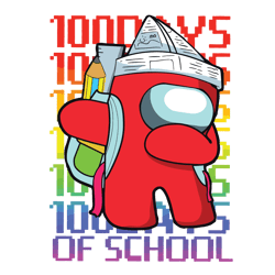 100 day of school among us svg, trending svg, 100 days of school svg, school days svg, digital download