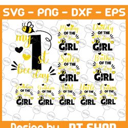 my 1st bee-day svg, first birthday svg, cute 1st birthday svg, matching family first birthday, bee first birthday svg, d