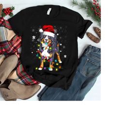 bernese mountain dog light christmas t shirt cute dog xmas, mountain dog,bernese dog shirt, xmas, christmasbernese mount