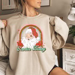 funny retro santa sweatshirt, christmas sweatshirt, funny santa sweatshirt, santa clause, women's christmas sweatshirt,