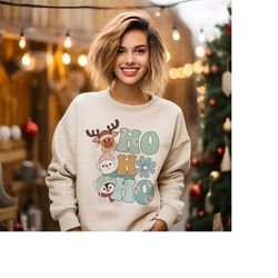 Ho Ho Ho Sweatshirt - Christmas Vibes Hoodie - Rein Deer Xmas Sweater - Santa Christmas Hoodie - Gift For Christmas - Sa