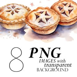 Christmas Mince Pie Clipart Png Transparent Background, Holiday Food Images, Christmas Pie Clipart Illustrations