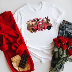 valentine day farm truck tshirt png,farm animals shirt png,valentine day gift,loads of howdy farm animals sweater,valent
