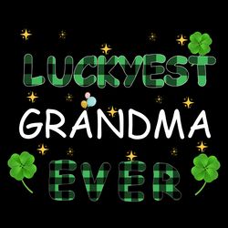 luckiest grandma ever st patricks day svg digital file, grandma svg, st patricks day svg, shamrock svg, digital download