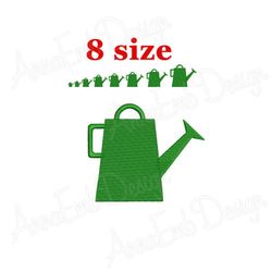 watering can embroidery design. machine embroidery design. watering can silhouette. watering can mini embroidery. farm e