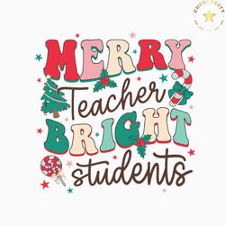 retro merry teacher bright student svg graphic design file