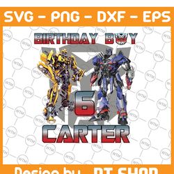 personalized name and age robot png, personalization transformers birthday png, instant digital download