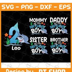 personalized family shark matching birthday boy png, shark birthday png, birthday family shark png, digital download