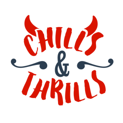 chills and thrills svg, halloween svg, halloween sign svg, silhouette, cricut, printing, dxf, eps, png, svg