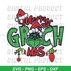 merry grinchmas 2023 funny christmas family svg file