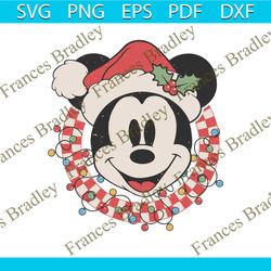 christmas vintage disney mickey mouse santa hat svg file