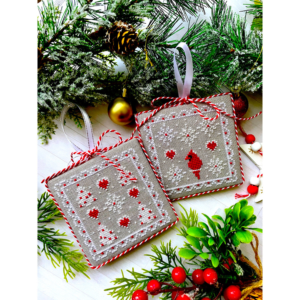 2nd Lacy Set of 2 Christmas ornaments.jpg