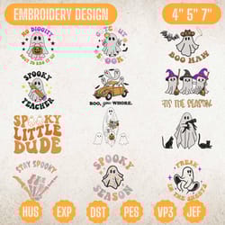 30+ halloween spooky embroidery bundle, halloween embroidery designs, halloween 2023 gift, halloween horror movie chartacter, instant download