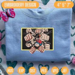 anime inspired embroidery designs, anime character embroidery files, instant download, embroidery machine design