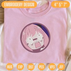 scared anya forger embroidery, anime embroidery designs, spy embroidery patterns, spy x family embroidery, instant download