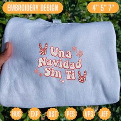 bad bunny embroidery designs, christmas embroidery designs, un navidad sin ti embroidery, merry christmas embroidery designs